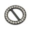 Vintage Crystal Rhinestones and Black Circular Plastic Slider - 1.5"